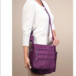 OrganiZZiTM Crossbody RFID Bag
10”x11” purple